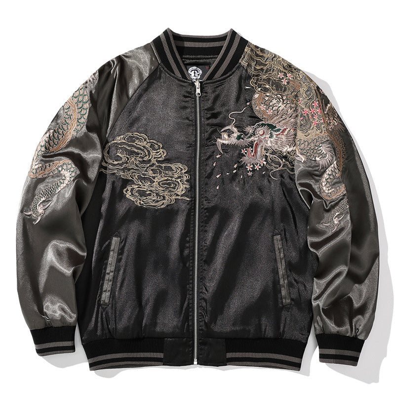 Embroidered Jacket Coat For Men